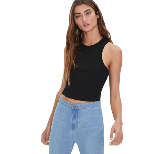 Top Corto de Diseño Elegante para Mujer, Manga Corta, Largo Regular, Ecológico, de Lona Transpirable, Directo de Fábrica - Product Image 1