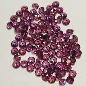 Rhodolite rose naturelle ronde brillante taillée en vrac pierres précieuses à facettes 3 mm pour la fabrication de bijoux - Product Image 4
