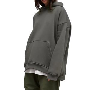 Sudadera con Capucha Extra Grande de Secado Rápido y Ligera para Mujer, Estilo Urbano con Hombros Caídos y Estampado de Logotipo Personalizado 2026 - Product Image 2