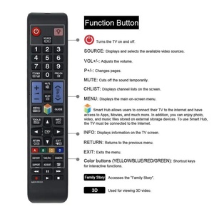 Sostituzione compatibile con telecomando universale per tv <span class=keywords><strong>samsung</strong></span> 3D Remote/3D/ LCD/ LED AA59-00638A - Product Image 3