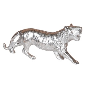 Estatua de Pantera Antigua de Metal Blanco, Elegante Escultura de Animal, Pieza Decorativa para el Hogar, Oficina, Decoración de Mesa, Interior, Venta al por Mayor - Product Image 1