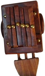 Tea <b>Coasters</b> <b>Set</b> of 6 with Wooden Stand | Handcrafted Wood Designer Baggi Shape Tea <b>Coasters</b> with Holder | Dining, Tea & Coffee - Product Image 5