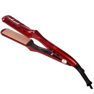 เครื่องหนีบผม Silk Pro Iron Radiant Professional ขนาด 35 มม. แผ่นเซรามิก แรงดันไฟฟ้าคู่ ปล่อยประจุลบ ใช้ได้กับรถบ้าน สีแดง - Product Image 5