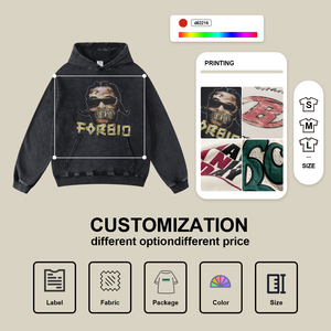 Custom Logo Hoodies for <b>Men</b> Oversized Fit Hooded Collar Knitted Street Fashion Casual Style for Winter Wholesale hoodies - Product Image 6