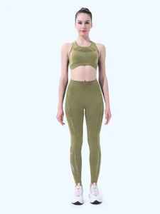 Conjunto de 2 Piezas de Corsé Deportivo para Mujer, Ropa Deportiva sin Costuras para Gimnasio, Yoga, Ropa Deportiva Personalizada de Alta Calidad, Pantalones Cortos de Neopreno de Secado Rápido - Product Image 3