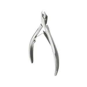 3mm Tip Cuticle Nippers With Sharp Blades Plain Handle Double Spring German Steel Lap Joint Cuticle Nail Nipper