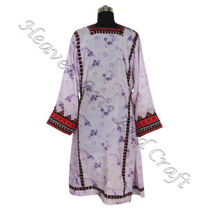 BDR079 Vintage Kutchi fait à la main Balochi Vintage bohème du fournisseur indien Vintage broderie à la main bohème Banjara robe - Product Image 6