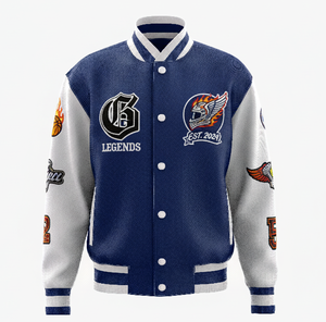 เสื้อแจ็คเก็ตบอมเบอร์ทรงสลิมฟิตสำหรับผู้ชาย ผ้าโพลีเอสเตอร์ 100% ระบายอากาศได้ดี เหมาะสำหรับฤดูหนาว ดีไซน์ทันสมัย คอตั้ง มีโลโก้ด้านหน้า มีฮู้ด สวมใส่สบาย - Product Image 1