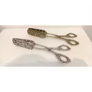 Pince à pâtisserie en acier inoxydable Pince de cuisine en métal de qualité alimentaire pour gâteau pain buffet salade restauration ustensiles de cuisine - Product Image 4