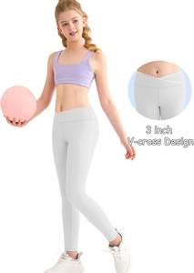 Leggings doux en tricot pour enfants, tissu extensible léger, respirant, ajustement confortable, vêtements de jeu au quotidien, vente en gros, imperméable - Product Image 6