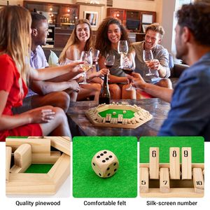 Juego de caja de cierre de 4 lados, número de tablero de madera, juguete de dados para beber, fiesta KTV | Juguetes y pasatiempos | Juegos de mesa y juegos tradicionales - Product Image 3