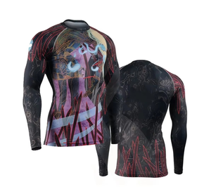 Hot Sale Nogi <b>Print</b> Sublimated Tops Custom Modest Swimwear Mma Rashguard Bjj Rash Guard All Over <b>Print</b> - Product Image 1