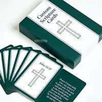 Cartes de prière de la Bible imprimées sur mesure en usine, OEM, portables, durables, affirmations, mots de Dieu, cartes flash