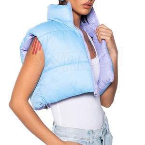 Precio al por mayor por encargo superventas Crop Top Puffer Vest alta calidad bajo precio Crop Top Puffer Vest - Product Image 2