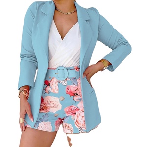 Hot Selling Daily Commuting Temperament Office Suit with Belt Ladies' Fashionable Printed Suit Two-piece Set 2026 - Product Image 4