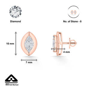 <b>Rose</b> <b>Gold</b> Pearl <b>Stud</b> <b>Earrings</b> for Women-Classic Religious Party Jewelry - Product Image 6