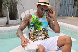 100 Percent Cotton Tank Top For <b>Men</b> 3D Print Sleeveless T Shirt Breathable Fabric Ideal For Gym Training Workout And Casual Wear - Product Image 3