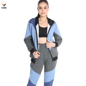 Custom Women's Autumn/Winter Two-Piece Sweatsuit Set Zip-Up <b>Polyester</b> <b>Hoodie</b> with Joggers-Matching <b>Hoodie</b> and Joggers Outfit - Product Image 3