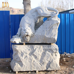 Ideal artes mão esculpida pedra mármore tigre estátua grande escultura Animal para a decoração do jardim ao ar livre - Product Image 6