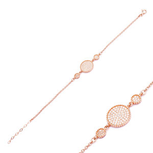 สร้อยข้อมือชุบทองโรสโกลด์สีขาวทำจากเงินสเตอร์ลิง925 - Product Image 1