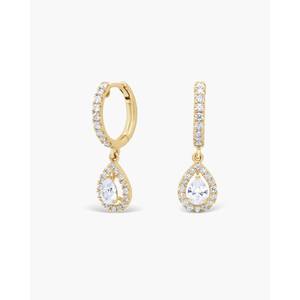 Pendientes chapados en oro blanco y rosa amarillo de 10K, joyería de boda y compromiso de diamantes cultivados en laboratorio, elegantes para fiestas de hombres y mujeres - Product Image 2