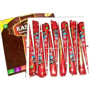 Pasta de Color Sintética de Cachemira de Alta Calidad, Henna en Cono de 25 Gramos, Empaque Personalizado, Rojo Oscuro, Marrón, Negro, Apto para la Piel, Duradero - Product Image 3