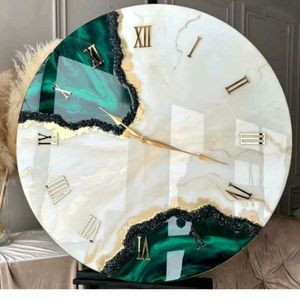 REFER RESIN <b>WALL</b> CLOCK WITH Unique Artistic Handmade Design <b>Wall</b> Clock Resin <b>Art</b> From India - Product Image 1