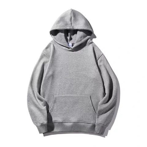 Haute qualité 350 GSM coton épais blanc pull uni poids lourd surdimensionné sweats à capuche sans ficelle unisexe Logo personnalisé sweats à capuche pour hommes - Product Image 3