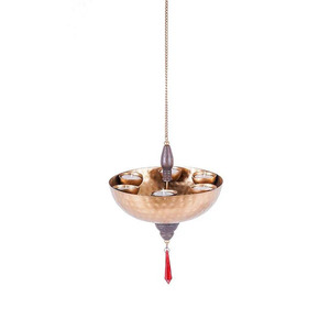 Loto colgante de calidad premium The Divine Urli Diya Flame Of Tranquility Lotus Design Urli Diya - Product Image 3