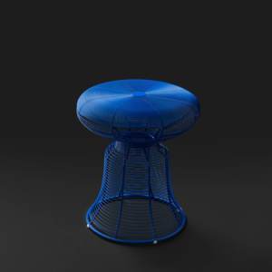 Tabouret classique en métal noir avec motif ange, ottoman multifonction écologique pour la décoration et les outils de salon - Product Image 3