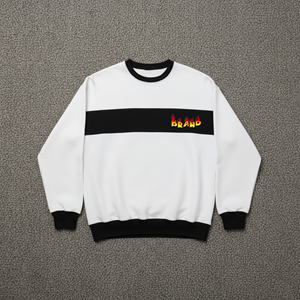 Sudadera de Cuello Redondo Extra Grande para Hombre, Diseño Nuevo, Ropa de Invierno, 500 g/m², 100 % Algodón, Hombros Caídos, Apliques Bordados - Product Image 1