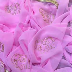 ส่าหรีผ้าไหมลายดอกไม้ทำมือสุดหรูพร้อมผ้าลูกไม้จีบสไตล์ชาติพันธุ์สำหรับงานแต่งงาน - Product Image 1