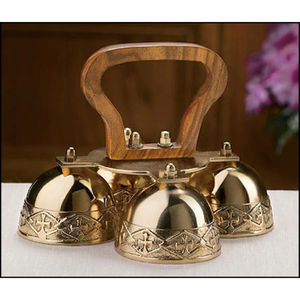 Mini Solid <b>Brass</b> Church Bells with Mirror Polish Finished Ideal for Tabletop Decor and Christmas Tree Hanging <b>Ornaments</b> - Product Image 6