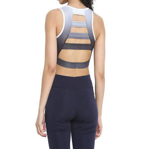 Conjuntos de entrenamiento de Yoga para mujer Sujetador acanalado Tops Deporte Fitness Ejercicio Elástico Jogging Ropa Sujetador deportivo para mujer - Product Image 3