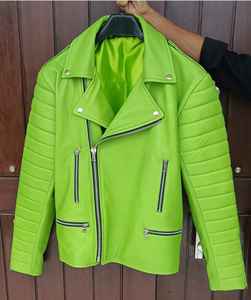 High Quality Customizable Cow Skin Leather Jacket Logo Vintage Style <b>Denim</b> <b>Fabric</b> Plain Dyed Zipper Winter OEM Service Available - Product Image 1