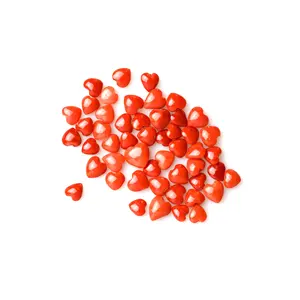 Italian natural red coral hearts loose 5 to 8mm for jewellery factory price