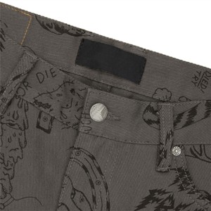 Pantalones con estampado gráfico completo-Pantalones llamativos y elegantes para hombres y mujeres, perfectos para ropa de calle y moda-Forward - Product Image 4
