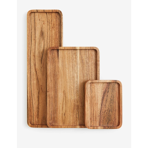 Venta al por mayor de madera clásica bandeja rectangular para servir desayuno de Hotel y café bandeja de madera para servir - Product Image 6