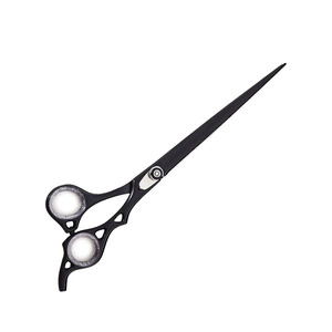 Ciseaux de toilettage de cheveux enduits de couleur noire de conception de pied d'animal professionnel avec la vis réglable et le silencieux - Product Image 2