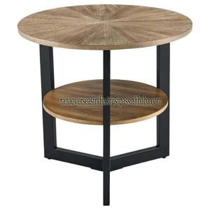 Home Decorative Natural Wooden Top With Black Metal Frame <b>Sofa</b> <b>Side</b> <b>Table</b> Unique Center <b>Table</b> Use for Home Hotels & Restaurants - Product Image 2