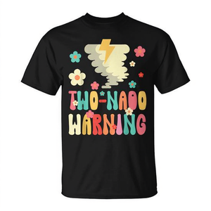 Camiseta Infantil con Silueta de Tornado Two-Nado para el 2º Cumpleaños, Artículo Promocional para Niños - Product Image 2