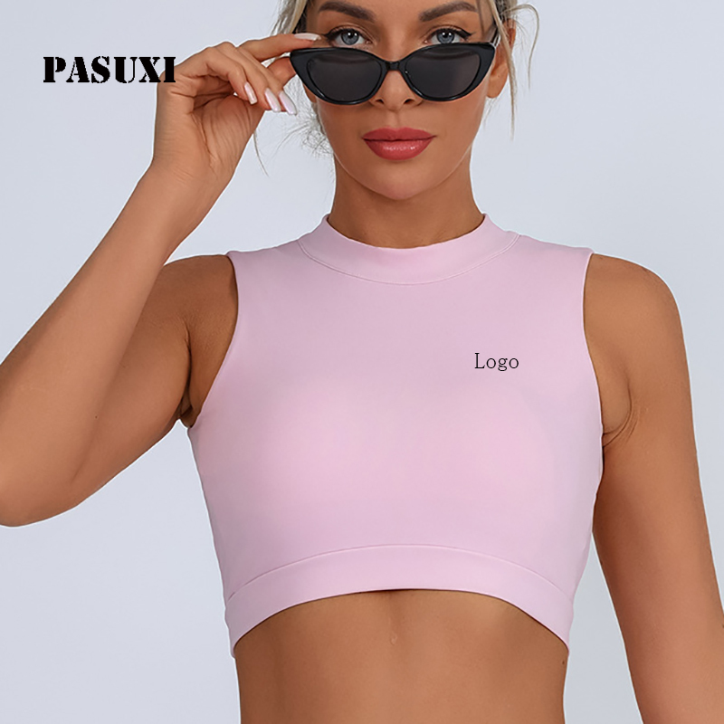 PASUXI Fall Women Vest Stand Collar