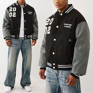 Veste de baseball varsity en laine/polyester à col montant, sur mesure, de haute qualité, pour la rue, par le fabricant OEM - Product Image 1