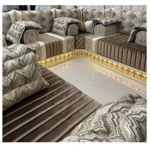 โซฟาสไตล์มาจลิสแบบอาหรับ ดีไซน์คลาสสิก ชุดห้องนั่งเล่นหรูหรา ที่นั่งเข้ามุมสุดหรู ดีไซน์ประหยัดพื้นที่ - Product Image 1