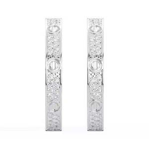 Pendientes de Oro con Incrustaciones de Diamantes al por Mayor, Elegantes y Sencillos Pendientes para Mujer a un Precio Accesible - Product Image 2