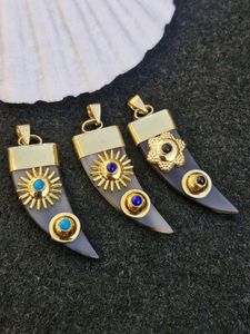 SIGNIFICANCE nouveauté Buffalo corne de boeuf collier poli Animal Style os bijoux Design naturel perles femmes filles mariage - Product Image 6