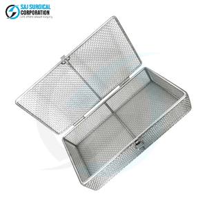 Cesta de Malla Fina Manual con Tapa, Bandeja de Acero Inoxidable de Alta Calidad para la Limpieza y Esterilización de Instrumentos Médicos - Product Image 5