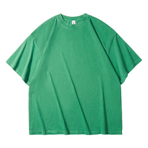 เสื้อสกรีนลายกรดเสื้อยืดผ้าฝ้ายสไตล์วินเทจสำหรับผู้ชายเสื้อถักทรงโอเวอร์ไซส์ซักแบบกำหนดเอง - Product Image 6