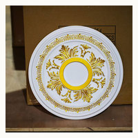 Médaillon de plafond brillant en polyuréthane européen pour villas et hôtels – Installation rapide, durable, écologique, pour l'aménagement intérieur
