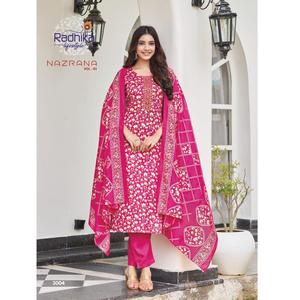 Pantalón Kurti con estampado floral pesado de calidad superior con Dupatta estampado para ropa de mujer en tela de satén para ropa informal por exportación - Product Image 1